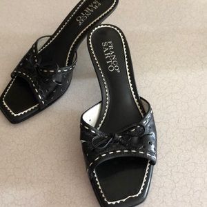 Open toe, kitten heel sandal